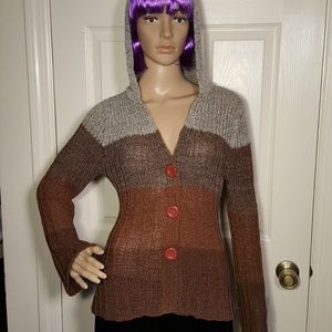 BCBGMaxAzria Loose Knit Cardigan Sweater Hoodie